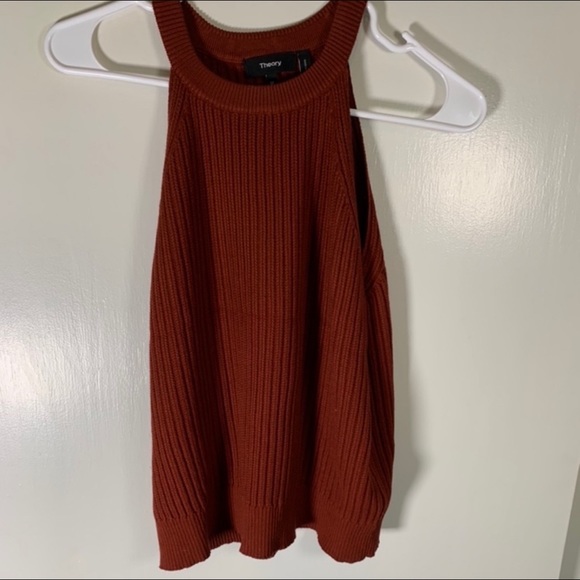 THEORY Waxson burnt paprika knit tank sweater SOLD - Picture 4 of 4